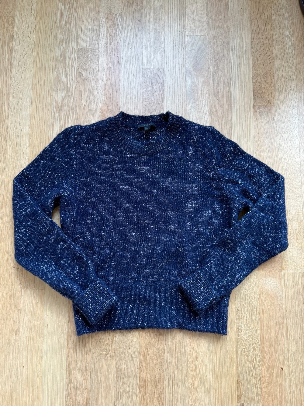 COS Navy Crewneck Sweater X Small Wool Cotton